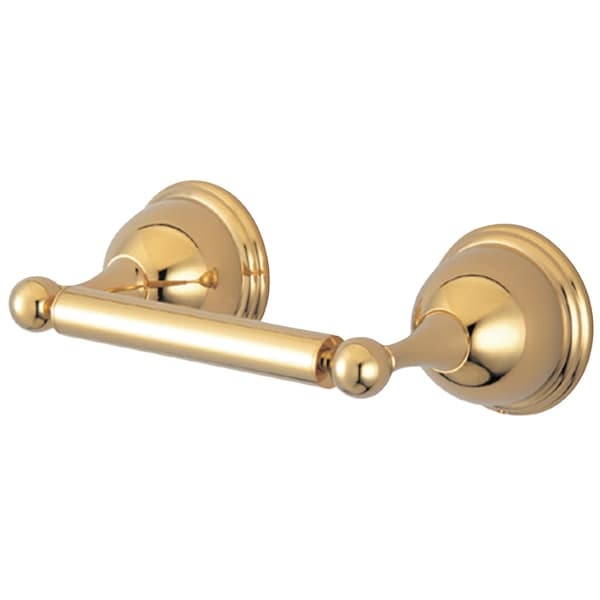 Restoration Toilet Paper Holder, Polished Brass